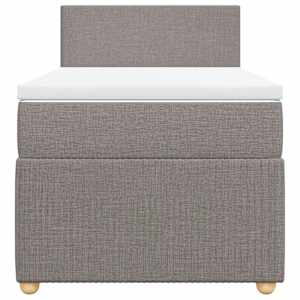 Box spring postel s matrací taupe 90x190 cm textil - obrázek 4