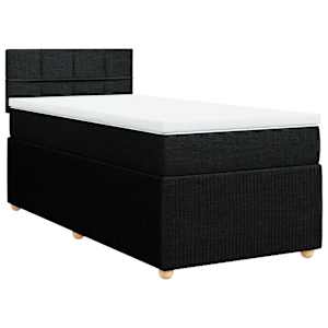 Box spring postel s matrací černá 90x190 cm textil - obrázek 2