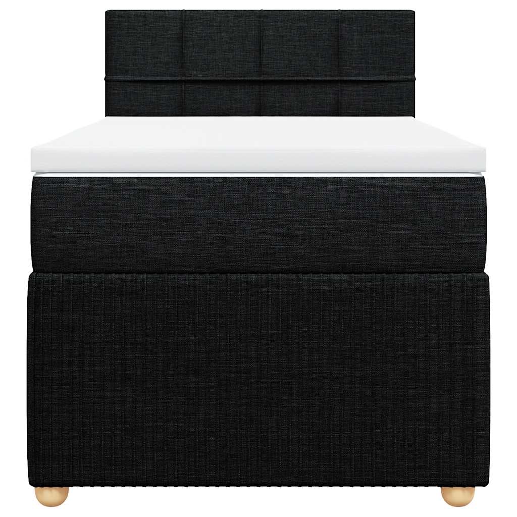 vidaXL Boxspring met matras stof zwart 90x190 cm, foto 4