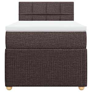 Box spring postel s matrací tmavě hnědá 90x190 cm textil - obrázek 4