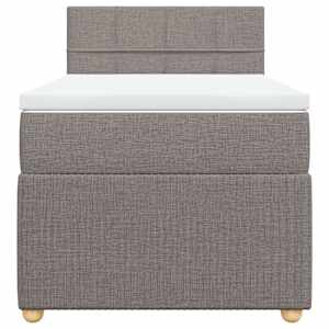 Box spring postel s matrací taupe 90x190 cm textil - obrázek 4
