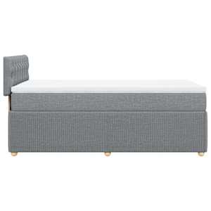 Box spring postel s matrací světle šedá 90x190 cm textil - obrázek 5