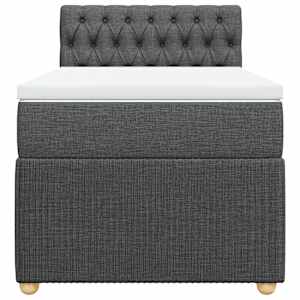 Box spring postel s matrací tmavě šedá 90x190 cm textil - obrázek 4