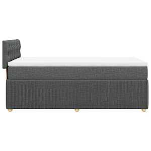 Box spring postel s matrací tmavě šedá 90x190 cm textil - obrázek 5