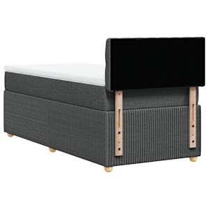 Box spring postel s matrací tmavě šedá 90x190 cm textil - obrázek 6