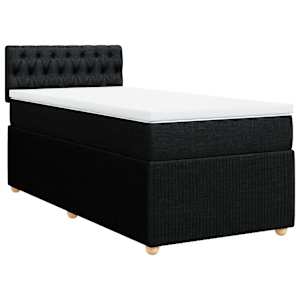 Box spring postel s matrací černá 90x190 cm textil - obrázek 2