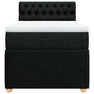 Box spring postel s matrací černá 90x190 cm textil - obrázek 4