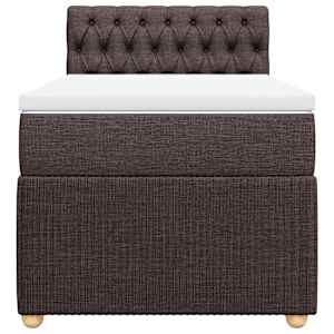 Box spring postel s matrací tmavě hnědá 90x190 cm textil - obrázek 4