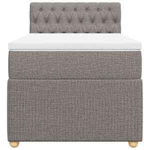 Box spring postel s matrací taupe 90x190 cm textil - obrázek 4