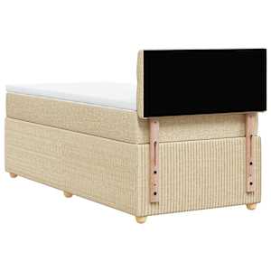 Box spring postel s matrací krémová 90x190 cm textil - obrázek 6