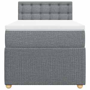 Box spring postel s matrací světle šedá 90x190 cm textil - obrázek 4