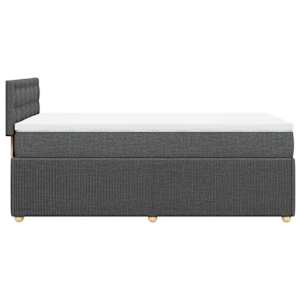 Box spring postel s matrací tmavě šedá 90x190 cm textil - obrázek 5