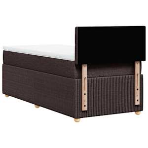 Box spring postel s matrací tmavě hnědá 90x190 cm textil - obrázek 6