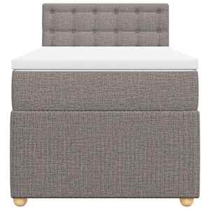 Box spring postel s matrací taupe 90x190 cm textil - obrázek 4