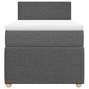 Box spring postel s matrací tmavě šedá 90x200 cm textil - obrázek 4