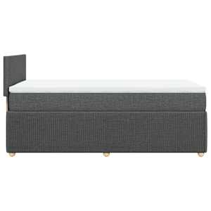 Box spring postel s matrací tmavě šedá 90x200 cm textil - obrázek 5