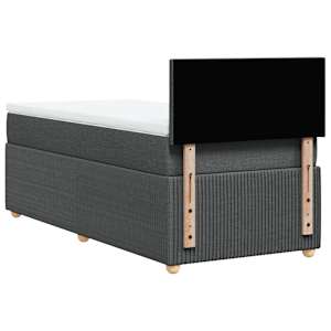 Box spring postel s matrací tmavě šedá 90x200 cm textil - obrázek 6