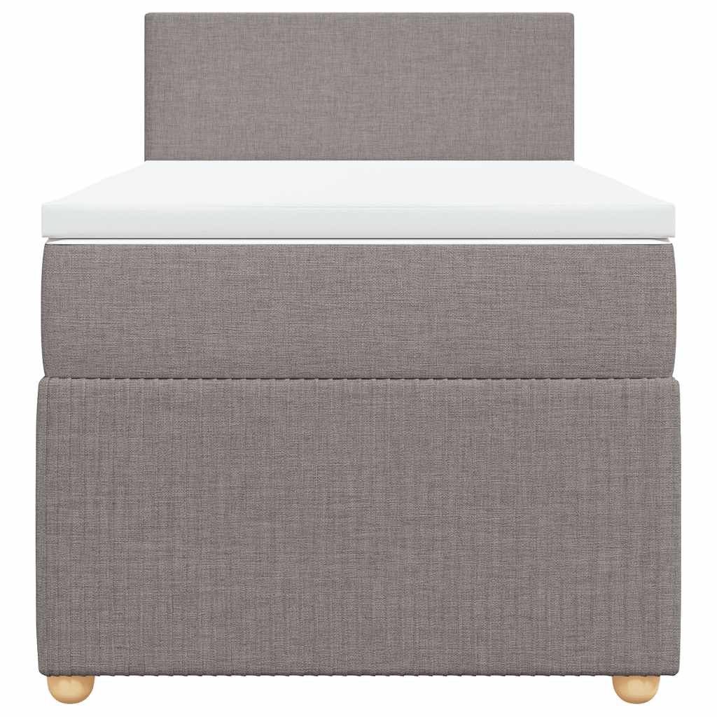vidaXL Boxspring met matras stof taupe 90x200 cm, foto 4