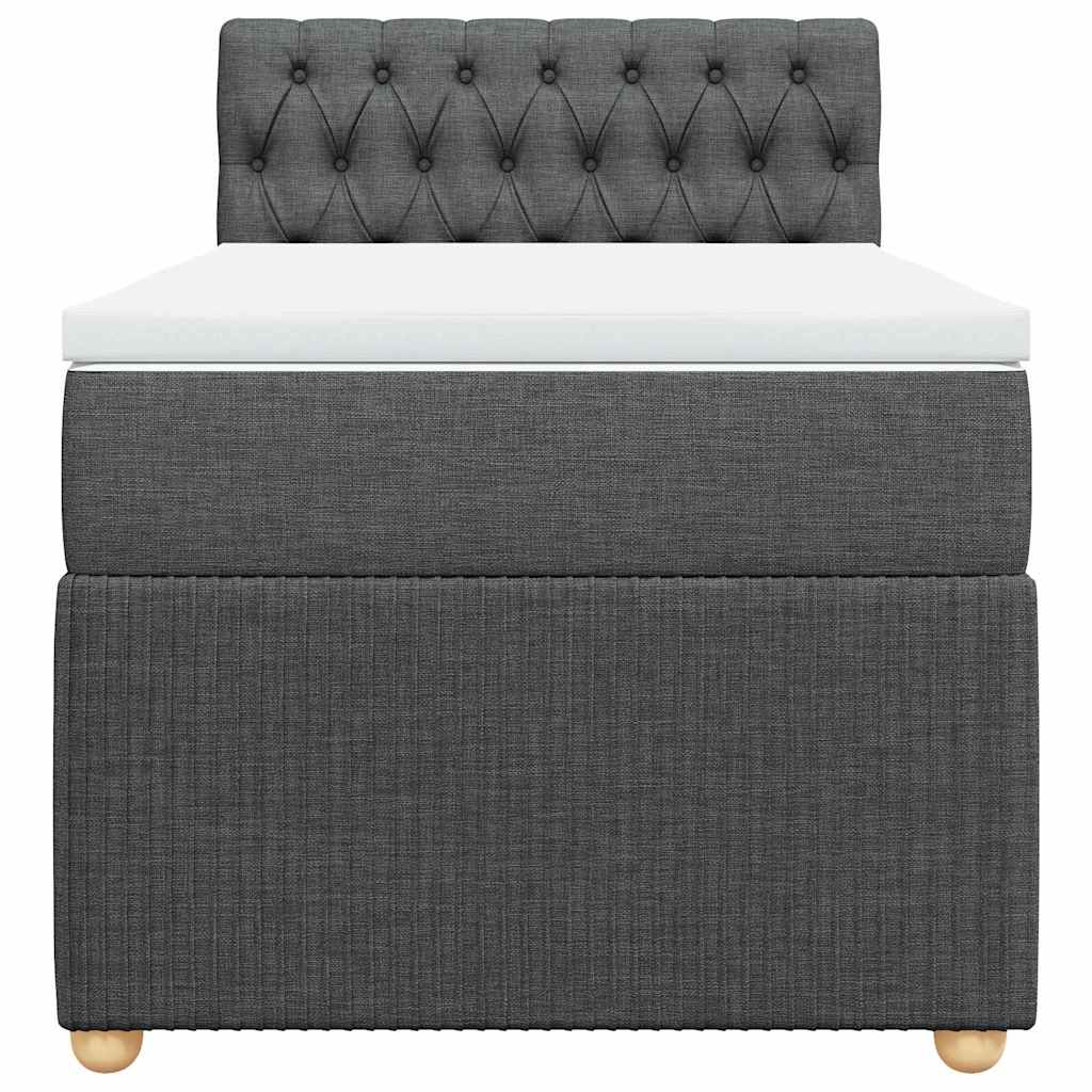 vidaXL Boxspring met matras stof donkergrijs 90x200 cm grijs, foto 4