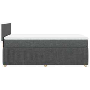 Box spring postel s matrací tmavě šedá 100 x 200 cm textil - obrázek 5