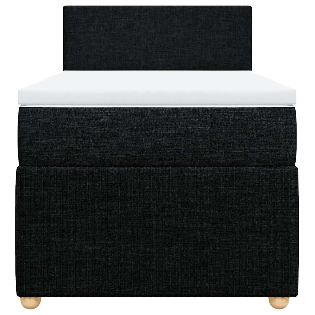 vidaXL Boxspring met matras stof zwart 100x200 cm, foto 4