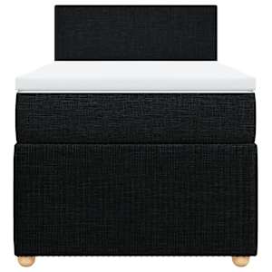 Box spring postel s matrací černá 100 x 200 cm textil - obrázek 4