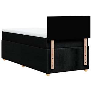 Box spring postel s matrací černá 100 x 200 cm textil - obrázek 6