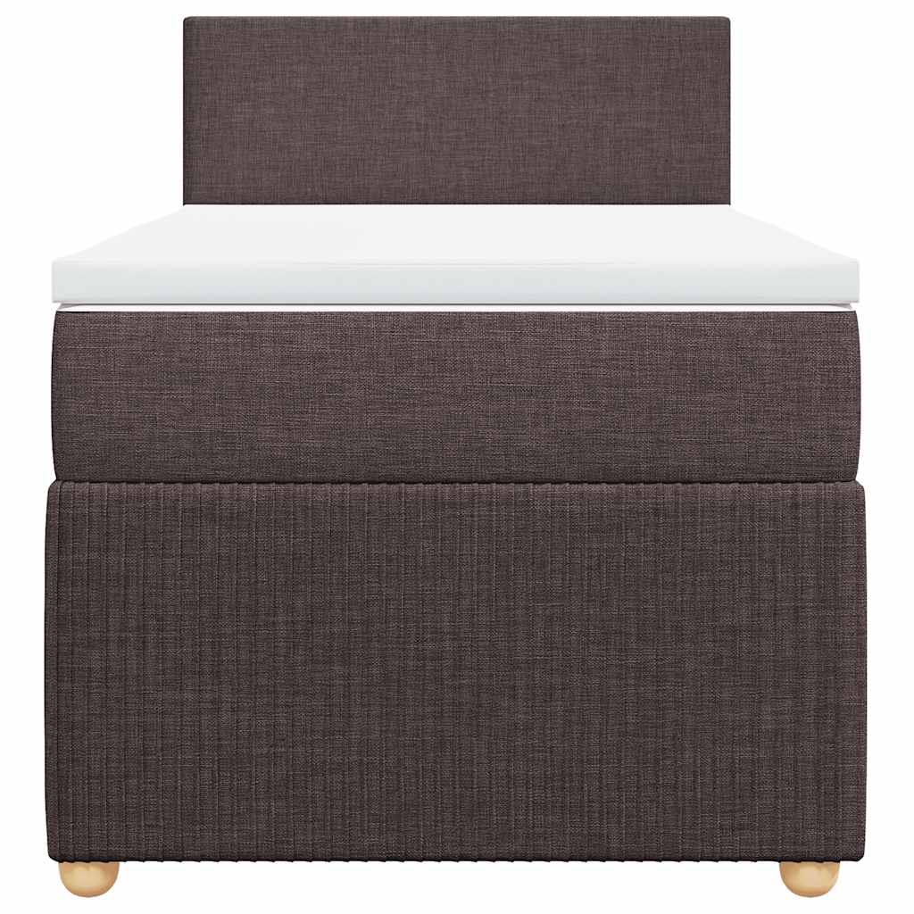vidaXL Boxspring met matras stof donkerbruin 100x200 cm bruin, foto 4