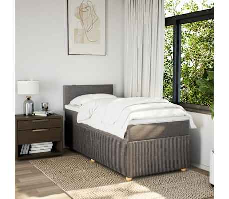 vidaXL &Kappa;&rho;&epsilon;&beta;ά&tau;&iota; Boxspring &mu;&epsilon; &Sigma;&tau;&rho;ώ&mu;&alpha; Taupe 100 x 200 &epsilon;&kappa;. &Upsilon;&phi;&alpha;&sigma;&mu;ά&tau;&iota;&nu;&omicron;