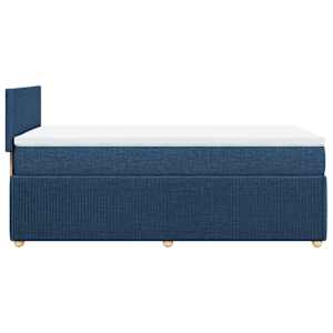 Box spring postel s matrací modrá 100 x 200 cm textil - obrázek 5
