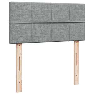Box spring postel s matrací světle šedý 100 x 200 cm textil - obrázek 7