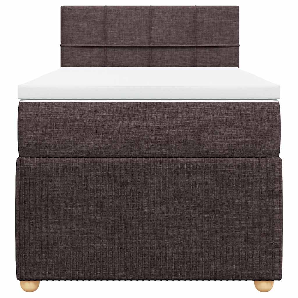 vidaXL Boxspring met matras stof donkerbruin 100x200 cm bruin, foto 4