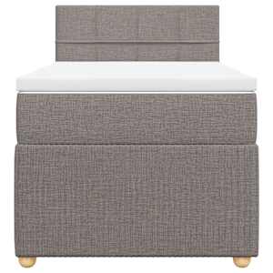 Box spring postel s matrací taupe 100 x 200 cm textil - obrázek 4