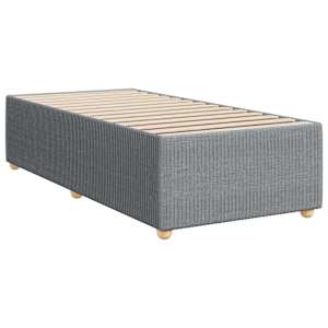 Box spring postelja z vzmetnico svetlo siv 100x200 cm blago - slika 10