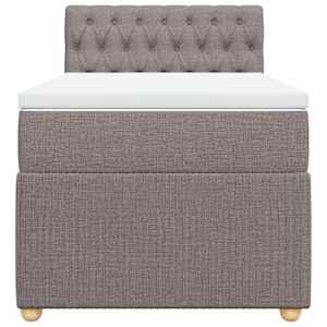 Box spring postel s matrací taupe 100 x 200 cm textil - obrázek 4