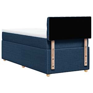 Box spring postel s matrací modrá 100 x 200 cm textil - obrázek 6