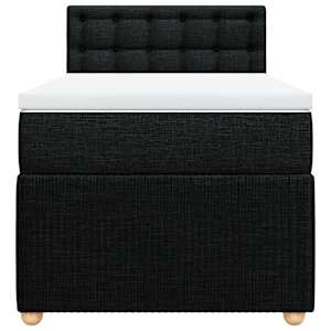 Box spring postel s matrací černá 100 x 200 cm textil - obrázek 4