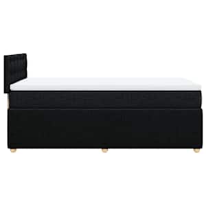 Box spring postel s matrací černá 100 x 200 cm textil - obrázek 5