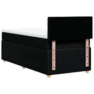 Box spring postel s matrací černá 100 x 200 cm textil - obrázek 6