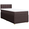 vidaXL kontinentaalvoodi madratsiga, tumepruun, 100x200 cm, kangas