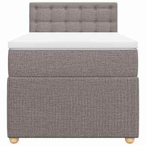 Box spring postel s matrací taupe 100 x 200 cm textil - obrázek 4