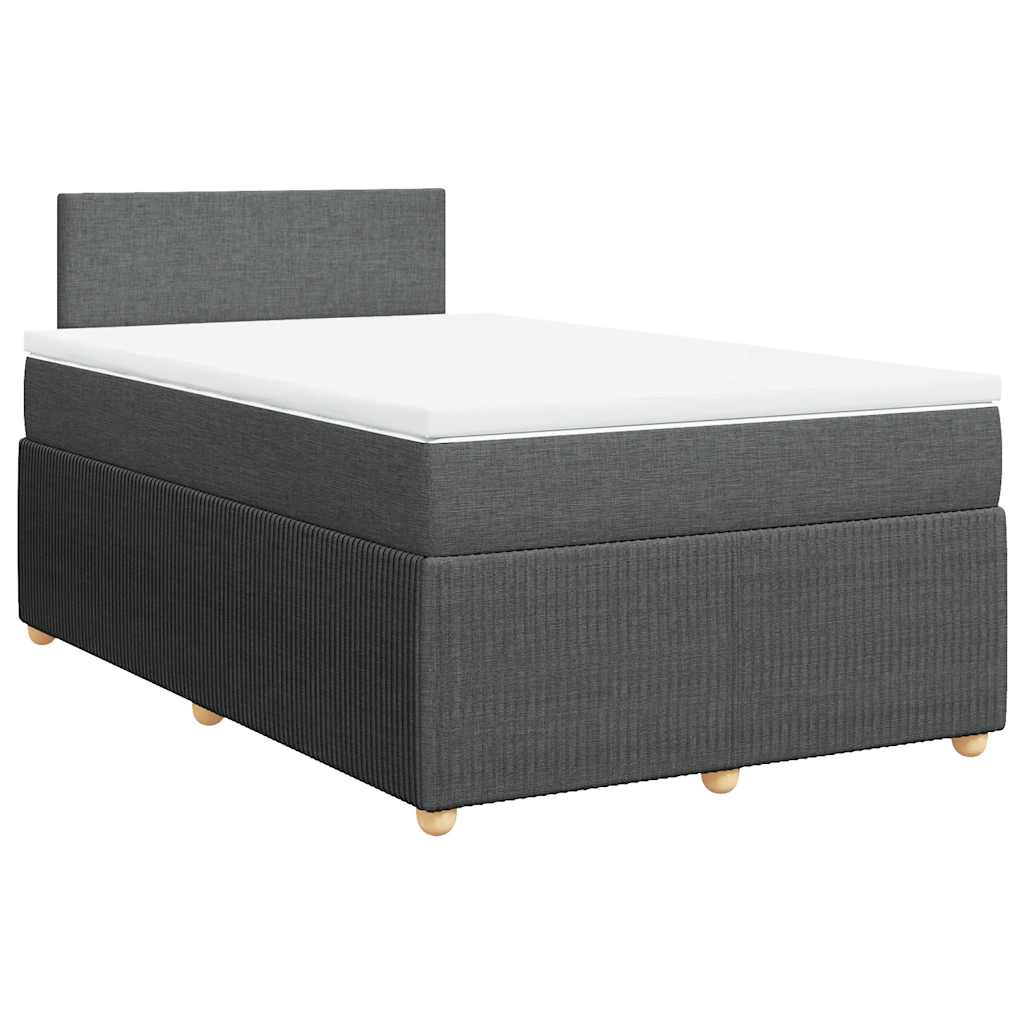 Thumbnail - vidaXL Boxspringbett mit Matratze Dunkelgrau 120x190 cm Stoff