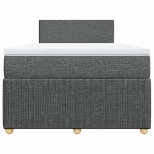 Box spring postel s matrací tmavě šedá 120x190 cm textil - obrázek 4