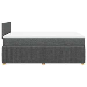 Box spring postel s matrací tmavě šedá 120x190 cm textil - obrázek 5