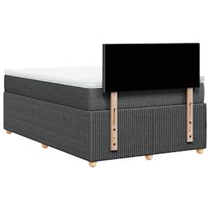 Box spring postel s matrací tmavě šedá 120x190 cm textil - obrázek 6