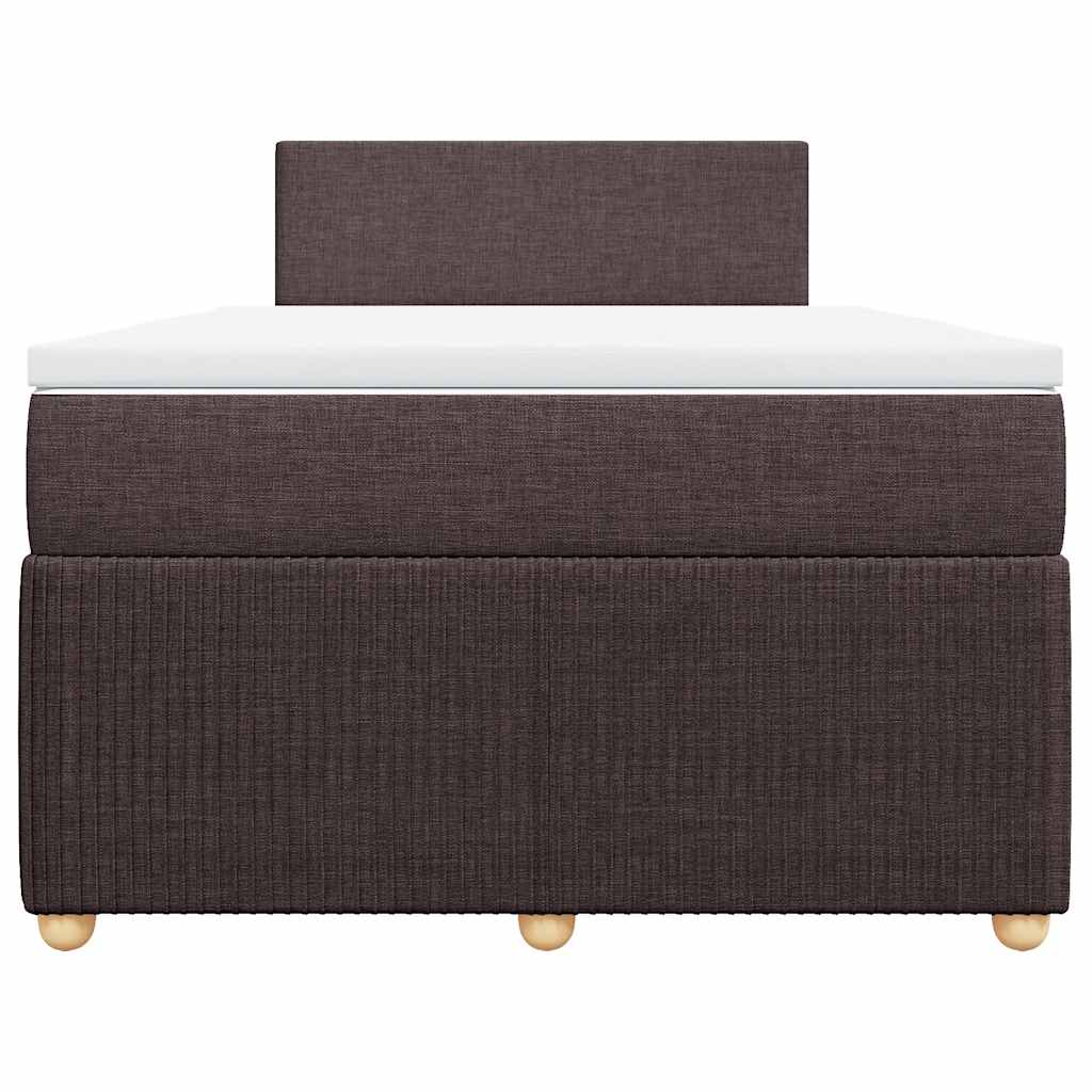 vidaXL Boxspring met matras stof donkerbruin 120x190 cm bruin, foto 4