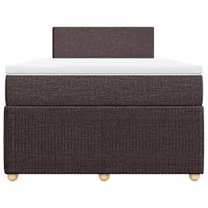 Box spring postel s matrací tmavě hnědá 120x190 cm textil - obrázek 4