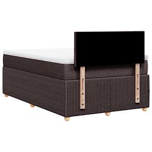 Box spring postel s matrací tmavě hnědá 120x190 cm textil - obrázek 6