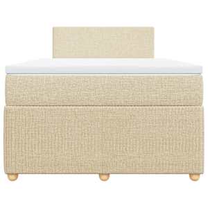 Box spring postel s matrací krémová 120x190 cm textil - obrázek 4