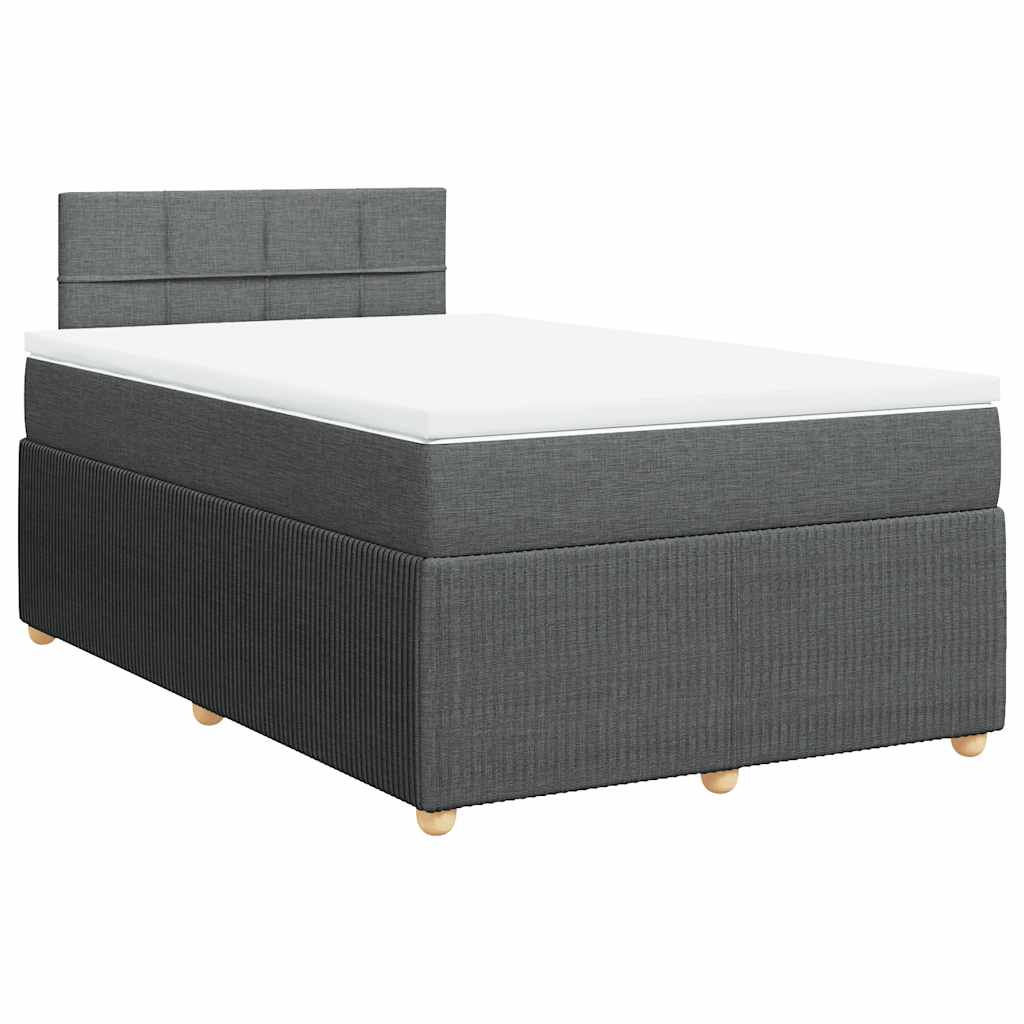 Thumbnail - vidaXL Boxspringbett mit Matratze Dunkelgrau 120x190 cm Stoff